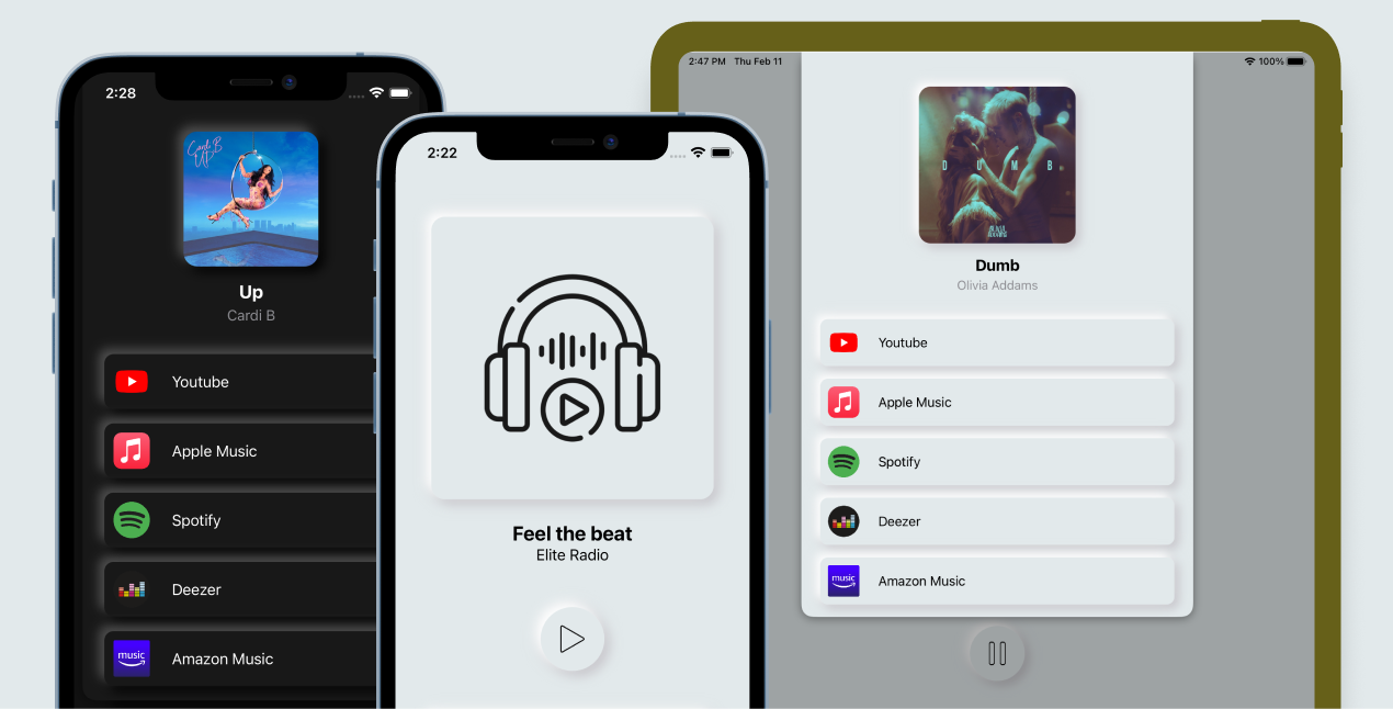 Elite Radio - Modern Neumorphism UI Radio App for iOS - 1