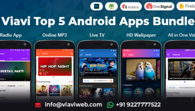 Ensemble Viavi Top 5 des applications Android (TV, radio, fond d'écran, MP3 et vidéos)