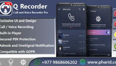 QRecorder - Call and Voice Pro | Beautiful UI, Ads Slider, Admob, Push Notification