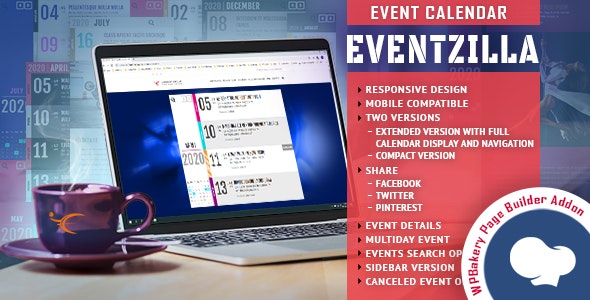 EventZilla - Event Calendar - Add-on for WPBakery Page Builder (formerly Visual Composer)