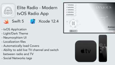 Elite Radio - Application radio tvOS moderne