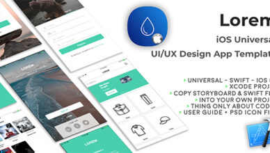 Lorem |  iOS Universal UI Kit Design Template (Xcode Project)
