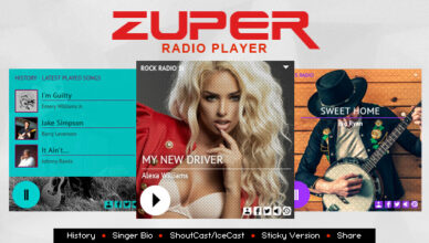 Zuper - Lecteur radio Shoutcast et Icecast avec historique