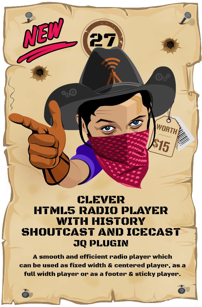 Most Wanted JQuery Plugins Pack - SLIM - HTML5 Radio Player with History - Shoutcast and Icecast jQuery Plugin