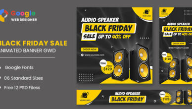 Black Friday Sale Audio HTML5 Banner Ads GWD