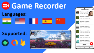 Game recorder with front camera and audio