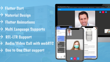Healer - Complete Healthcare Solutions Template with Flutter + Audio/Video Call with webRTC