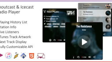 SHOUTcast and Icecast Radio Web Player