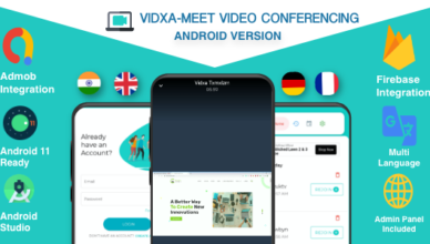 VIDXA MEET – Free Video Conferencing & Audio Conferencing App | Zoom Clone (Android + Admin Panel)