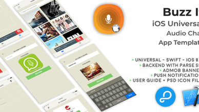 Buzz it |  iOS Universal Public Audio Chat App (Swift)