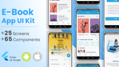 E-Book, Audio Book Flutter App UI Kit