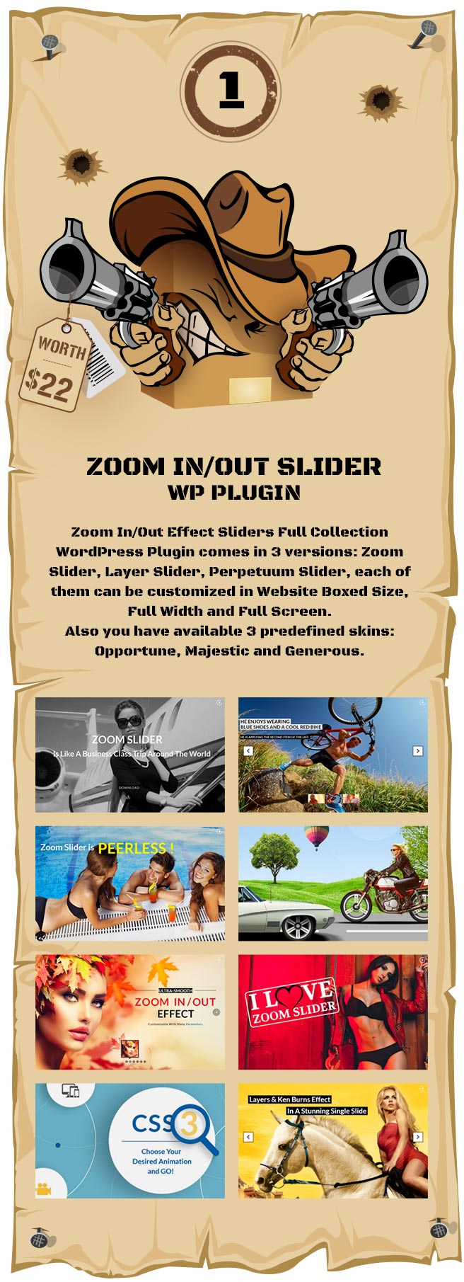 WordPress plugin responsive zoom in and out slider