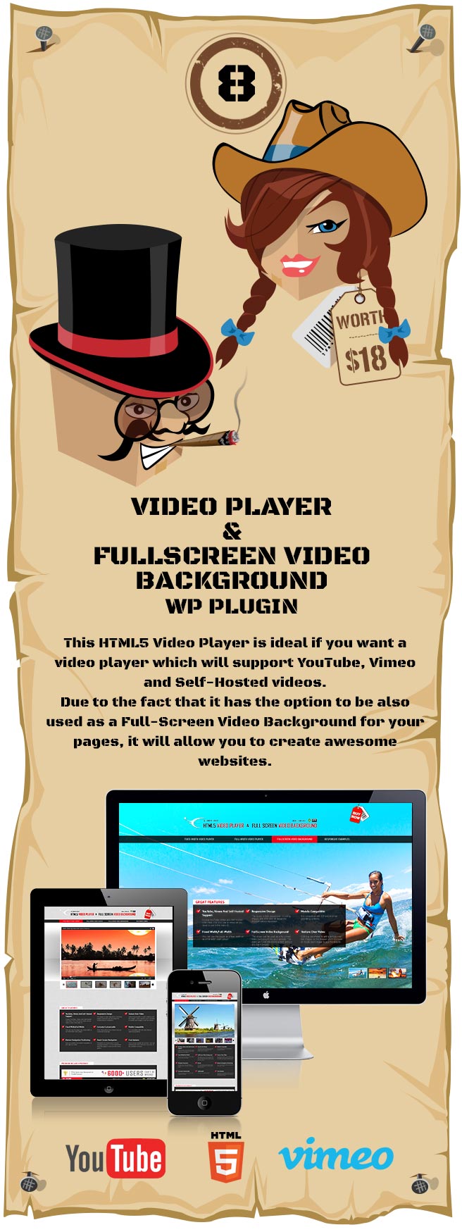 Full Screen Video Player & Video Wallpaper - WP Plugin