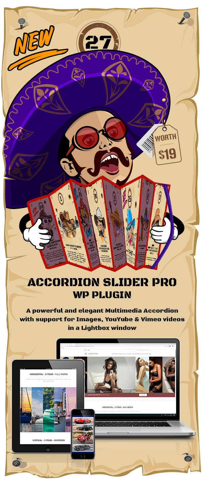 Accordion Slider PRO - WordPress plugin for responsive images and video