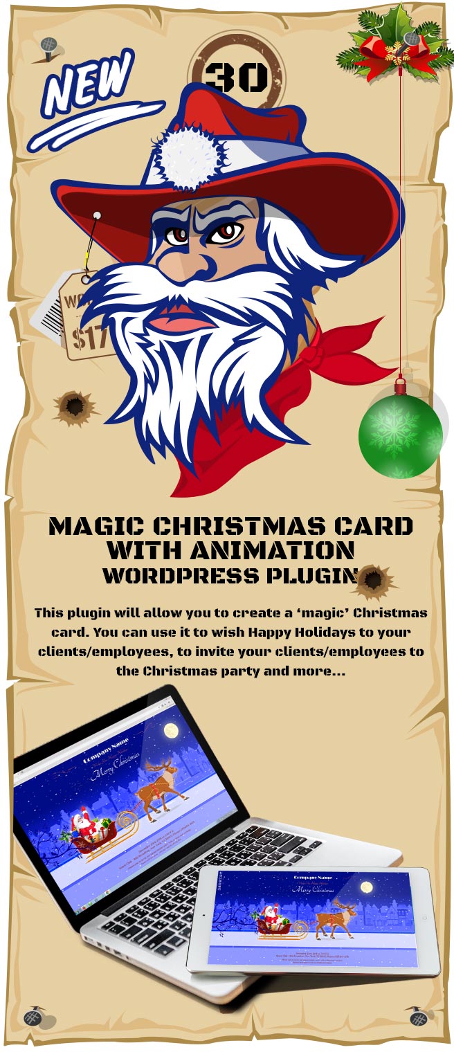 Magical Christmas Card With Animation - WordPress Plugin