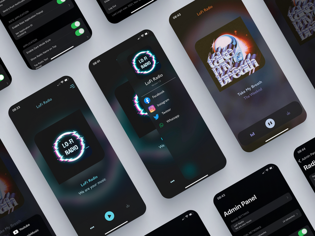 LoFi Radio - Application radio iOS avec panneau d'administration - 1