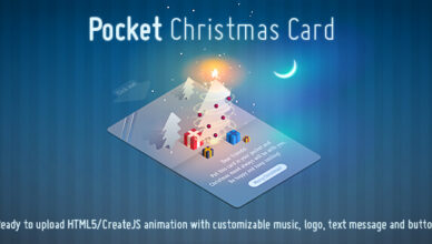 Carte de Noël de poche - Modèle HTML5 créatif animé