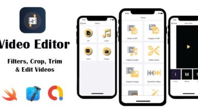 Éditeur vidéo - Filtres, recadrer, découper et éditer des vidéos |  Google AdMob |  Code source iOS