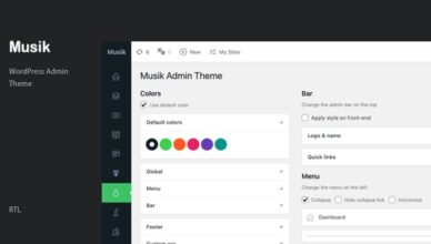 Music - WordPress admin theme