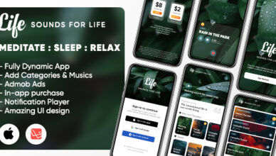 Live: Sleep Sounds - Meditation Sounds - Relax Music App - iOS (Swift UI/Laravel)
