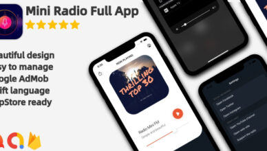 Radio Mini - Application radio iOS moderne