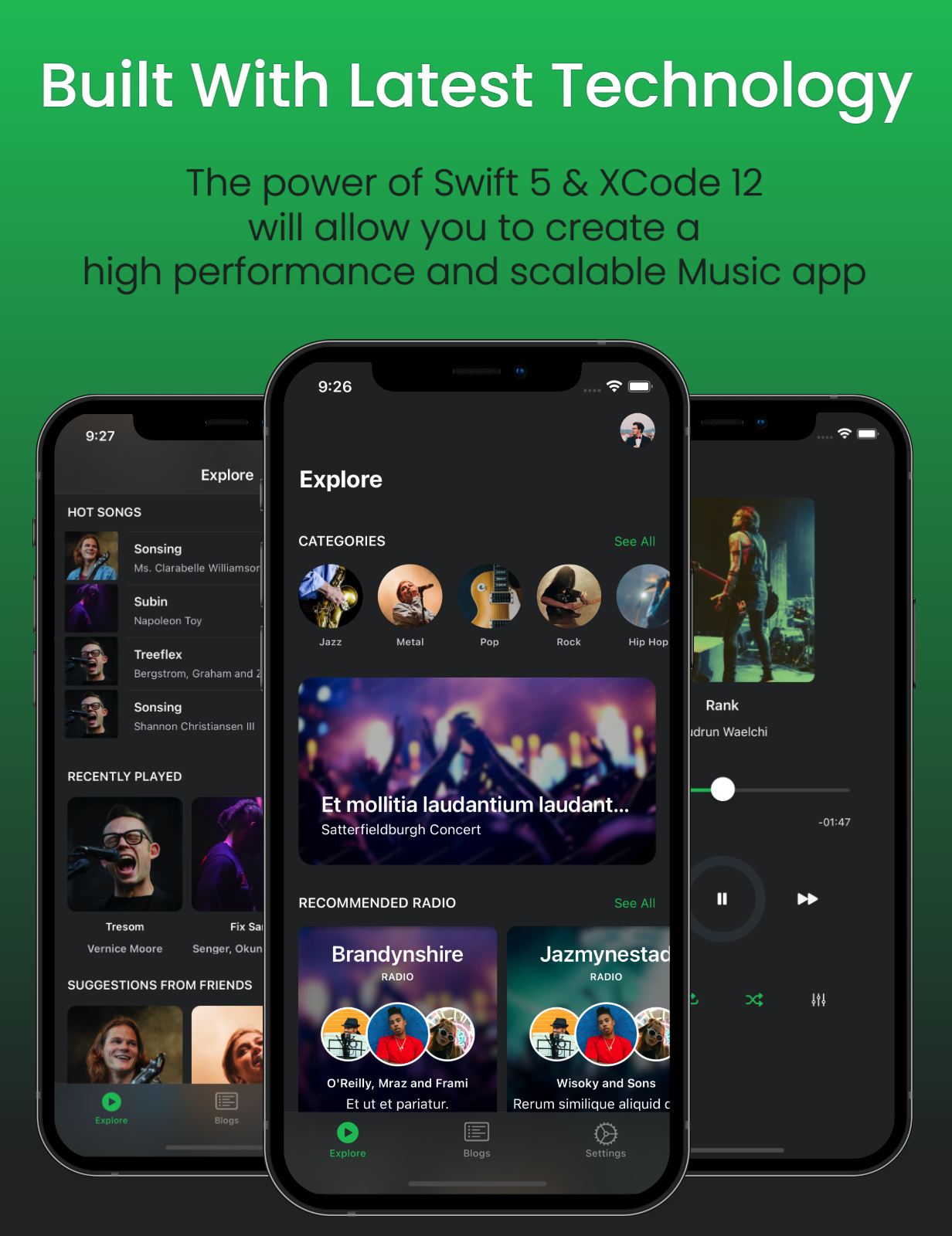 Music Spot - iOS Mobile Music Streaming UI Template - 2