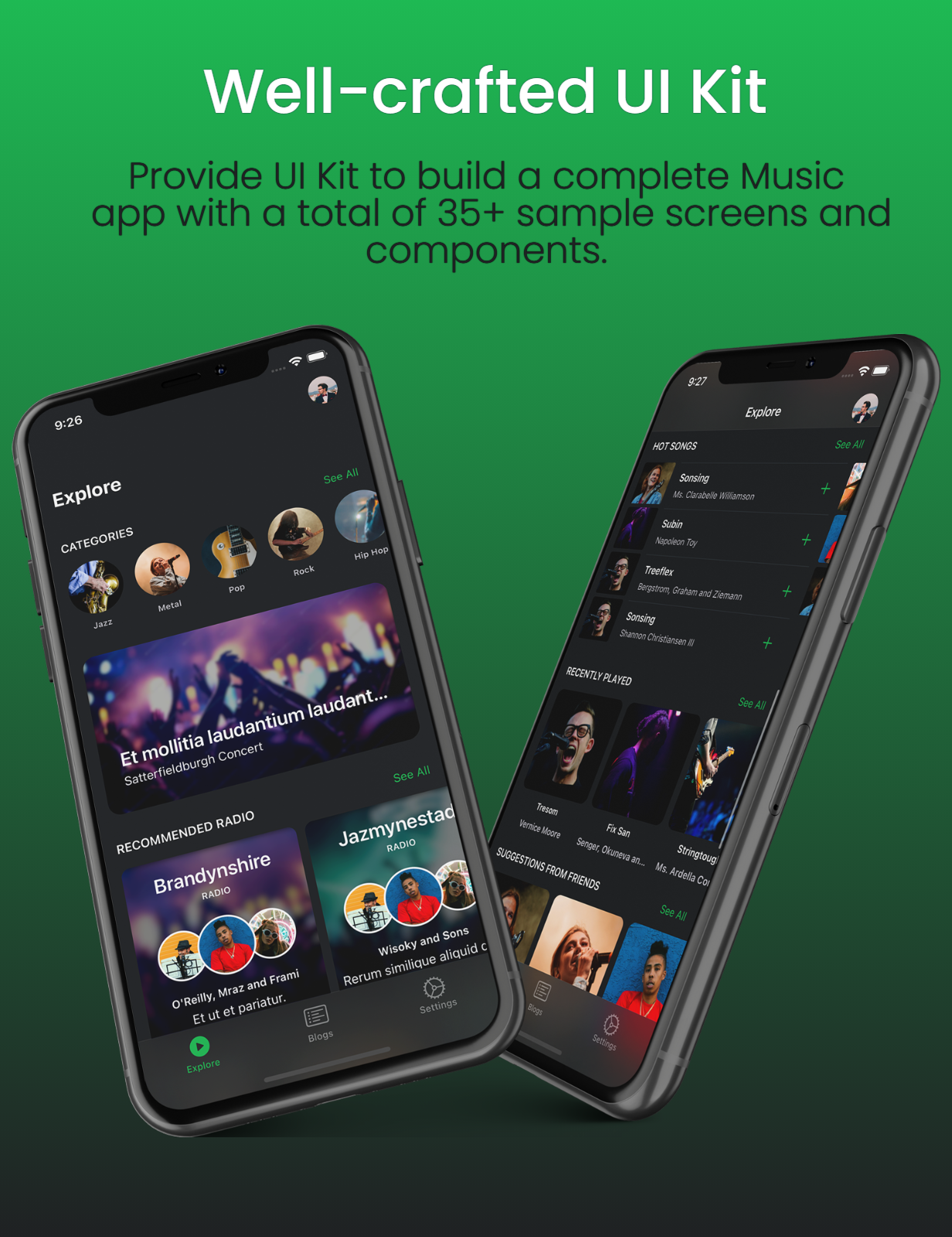 Music Spot - iOS Mobile Music Streaming UI Template - 3