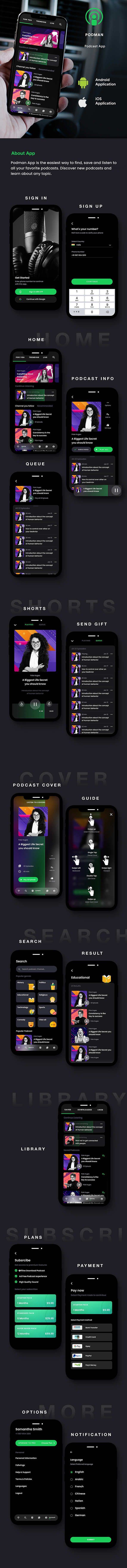 Podcast App Android App Template + iOS App Template |  IONIC 6 |  Podman - 3