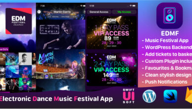 EDMF - Music Festival IOS app with WordPress backend.