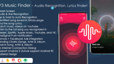 Music Finder - Audio & Lyrics Recognition, Trending & Music Search, Shazam Clone with Admob & Fan