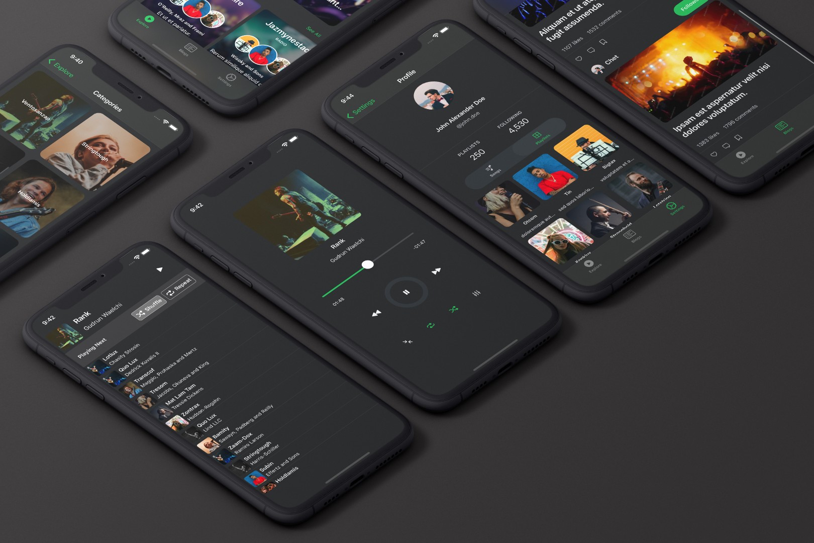 Music Spot - iOS Mobile Music Streaming UI Template - 1