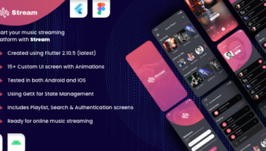 Stream: Flutter Music Player App UI Template