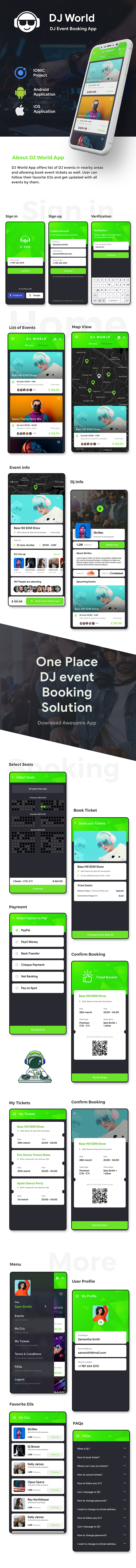 2 App Template|  Events app|  DJ app|  Movie ticket booking app |  Event ticket booking app|  DJ World - 3