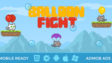 Combat de ballons |  Jeu HTML5 8 bits