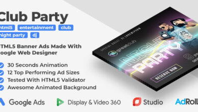 Greatclub - Animated HTML5 Banners for Club Parties (GWD)