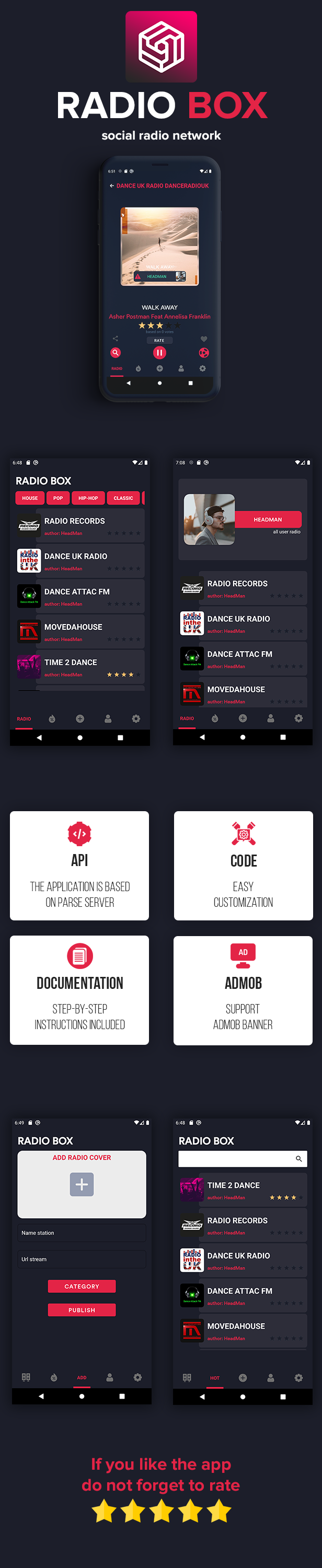 Radio Box - réseau de radio sociale (android) - 1