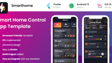 2 App Template|  Smart Home App|  iot app|  Home Control App|  Home automation app|  Smart home
