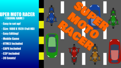 Super Moto Racer |  Construct 3 |  C3P