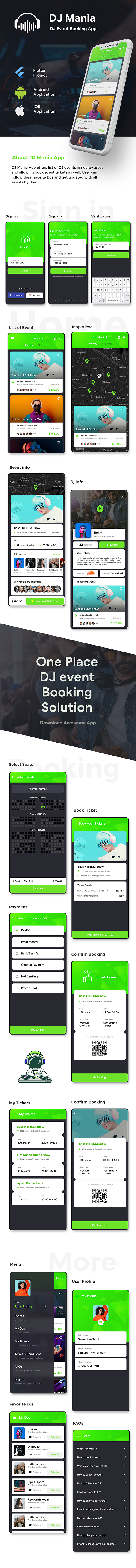 2 App Template|  Events app|  DJ app|  Movie ticket booking app |  Event ticket booking app|  DJ Mania - 3
