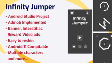 Infinity Jumper (Android Studio + Admob + Reward Video + ready to publish)