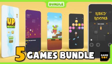 Lot de 5 jeux (Android - iOS - Fichier Buildbox)