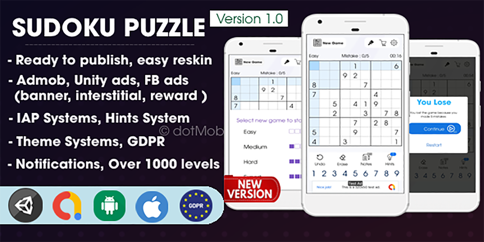 Sudoku Puzzle - Projet de modèle d'unité