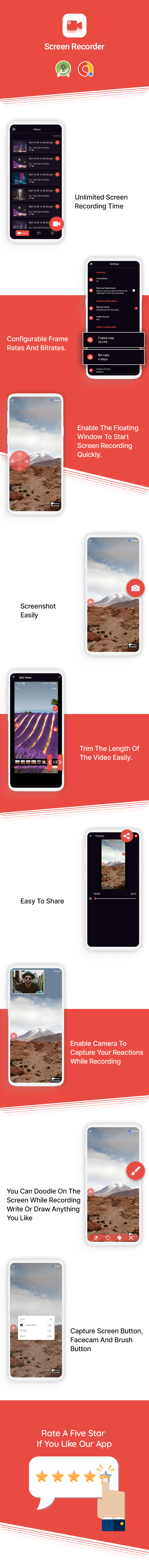 Screen Recorder - Record Video App, Capture with Admob |  Android - 6