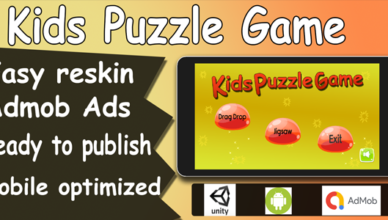 Puzzle game for kids (Unity Game + Admob +Android)